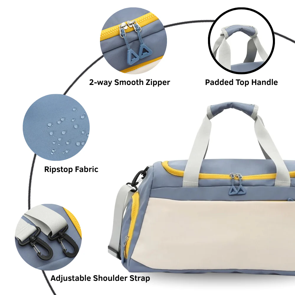 Gym Duffel Bag With Shoe & Wet Compartments - Image 4