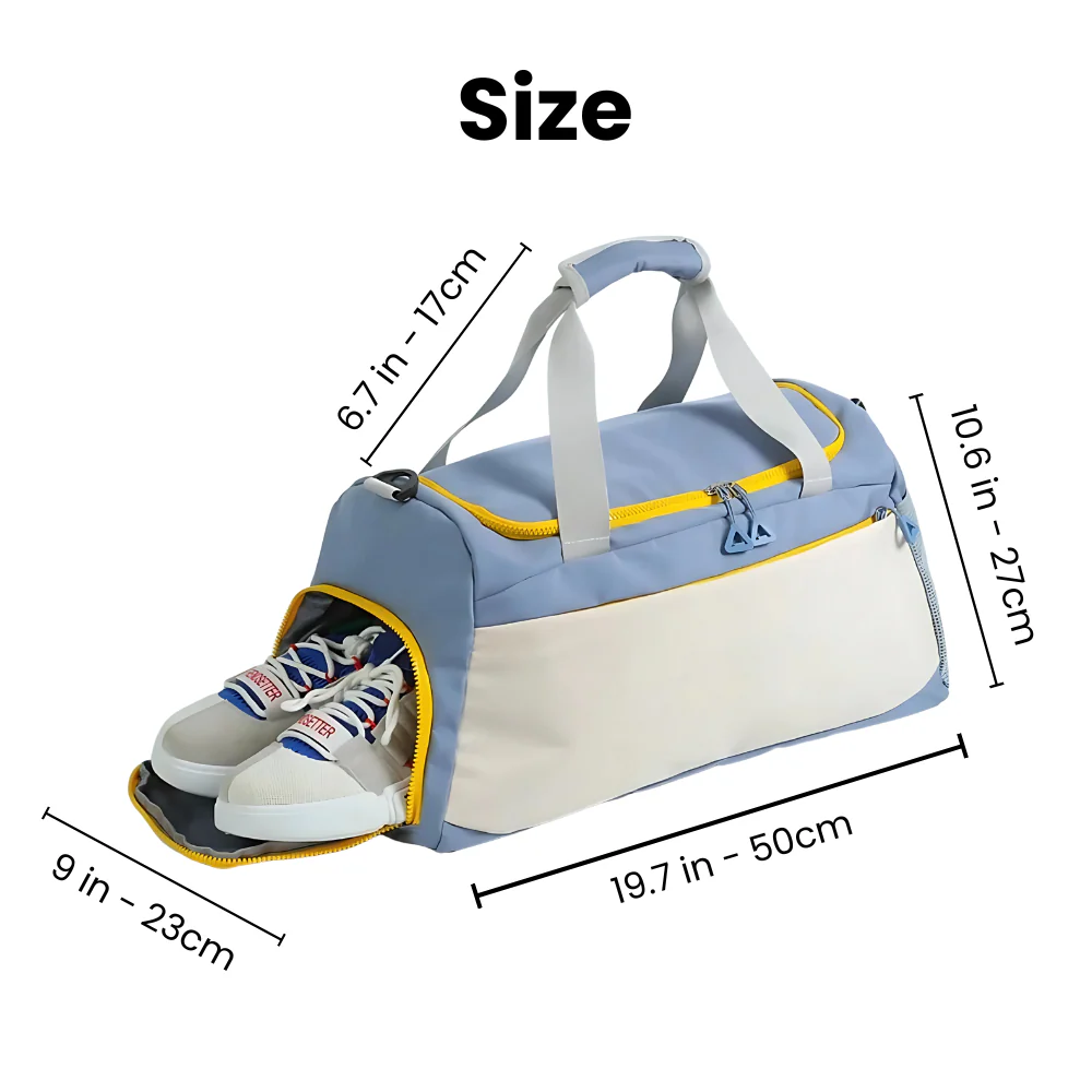 Gym Duffel Bag With Shoe & Wet Compartments - Image 5