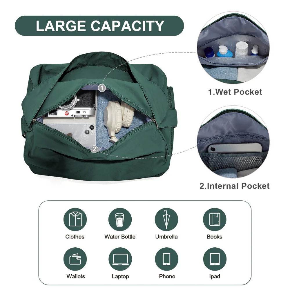 Lightweight Shoe Compartment Gym Bag - Image 4